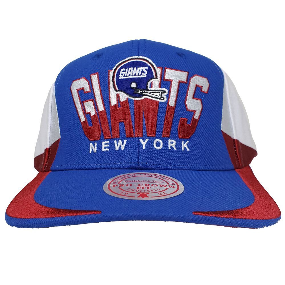 New‎ York Giants Mitchell & Ness NFL Pro Fit Snapback Hat Cap Blue White NWT